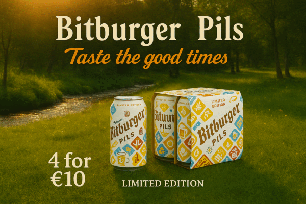 Bitburger Pils – Limited Edition (4-Pack) €10 | Taste the Good Times